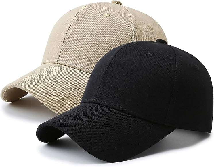 PFFY 2 Packs Baseball Cap Golf Dad Hat for Men and Women Hat Grey+Black at Amazon Men’s Clothin... | Amazon (US)