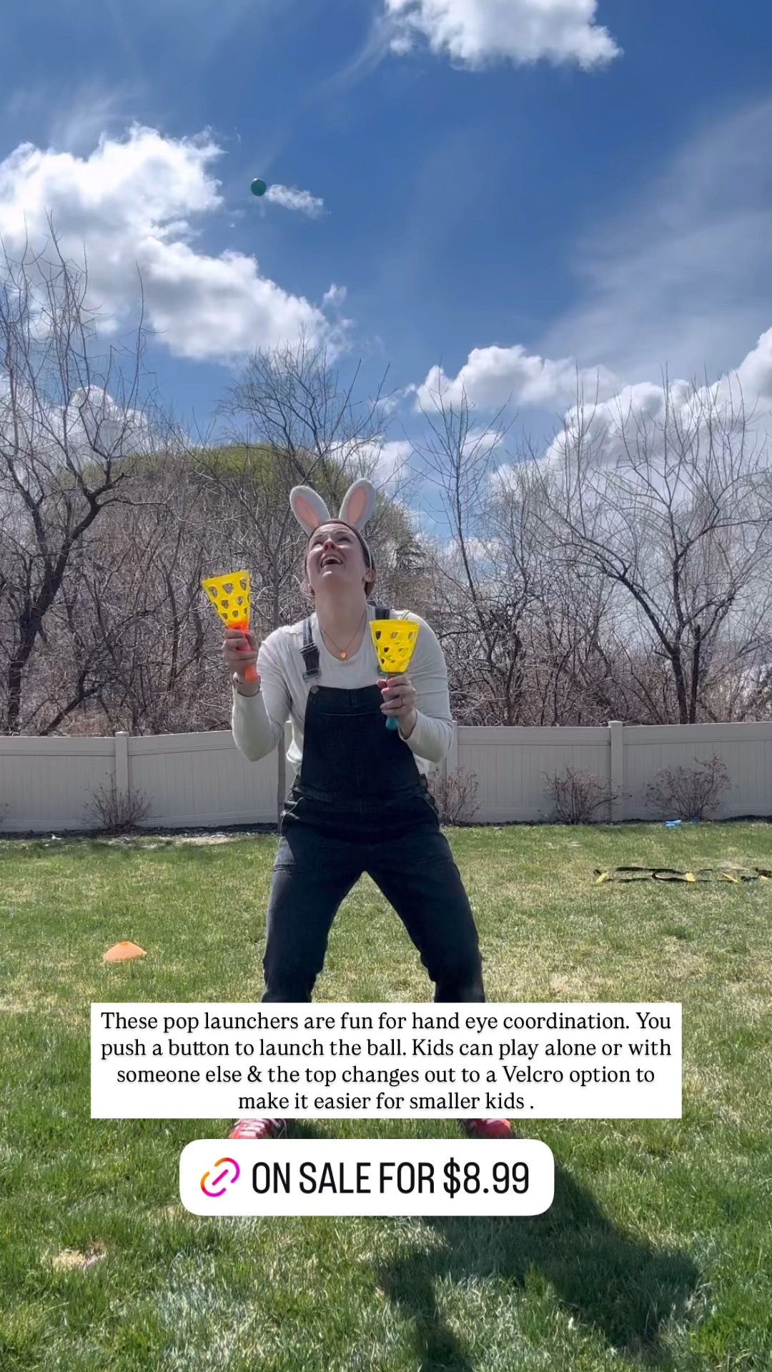 These pop launchers are fun by yourself or with someone else & great for hand/eye coordination. I'm putting them in my son's Easter Basket. Currently on sale for $8.99 at Target! I'll link a few other outdoor toys for the basket too!