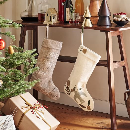 Natural Kilm Cotton Stocking | West Elm (US)