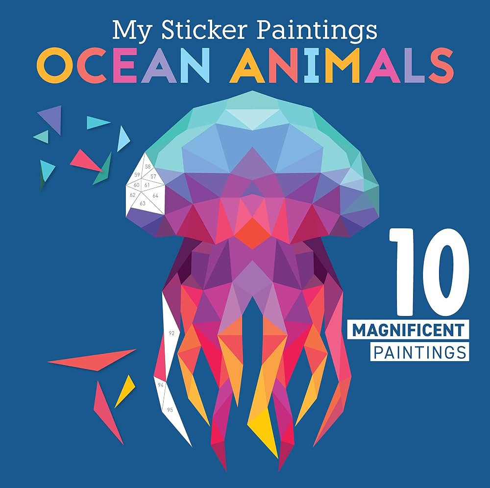 My Sticker Paintings: Ocean Animals: 10 Magnificent Paintings (Happy Fox Books) Sticker-by-Number... | Amazon (US)