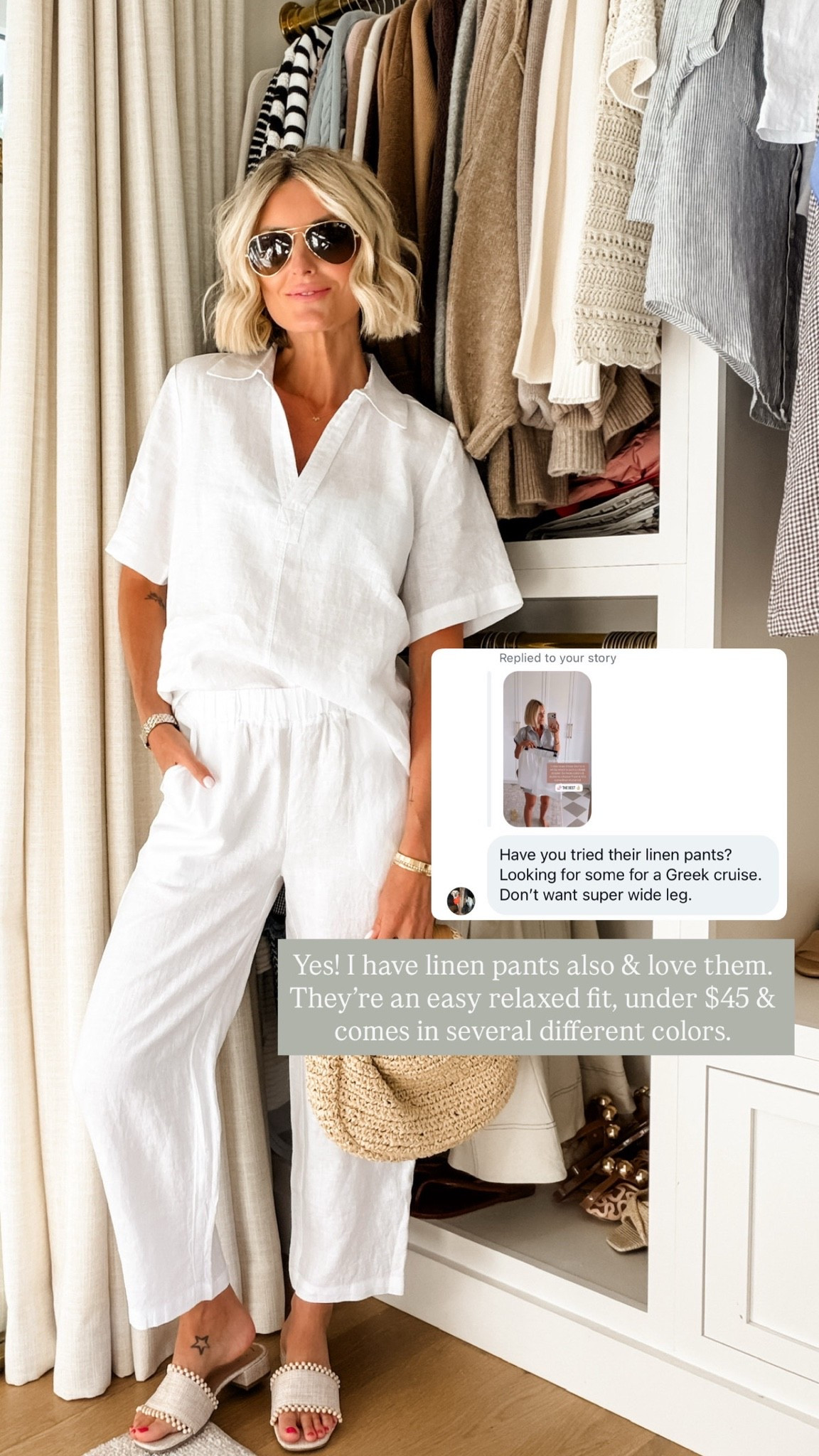 These are a must for hot summer days when you still want to look chic! Wearing S.

Loverly Grey, Quince, white linen pants, matching set, summer fashion, summer outfit ideas

#LTKootd #LTKSeasonal
