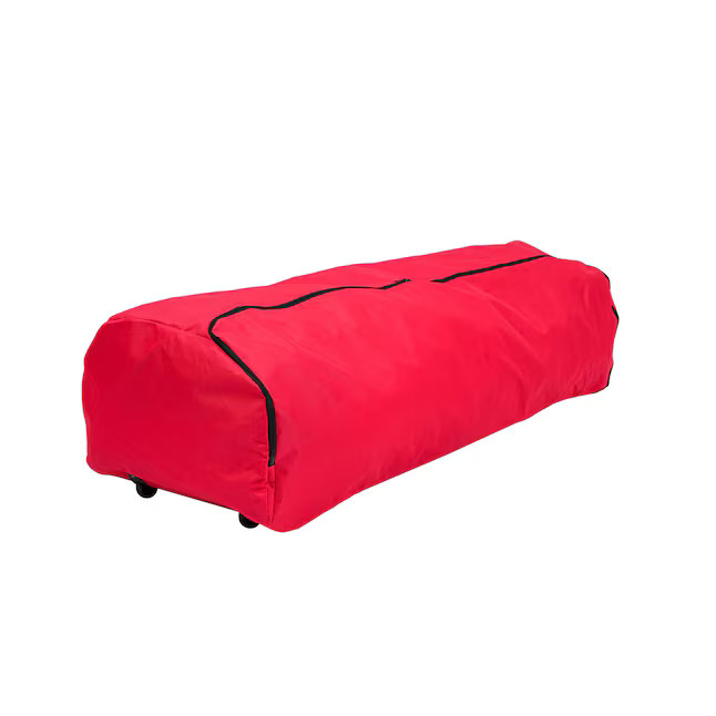 Holiday Living Red Collapsible Rolling Christmas Tree Storage Bag (For Trees 7.1-ft-8-ft Tall) | Lowe's