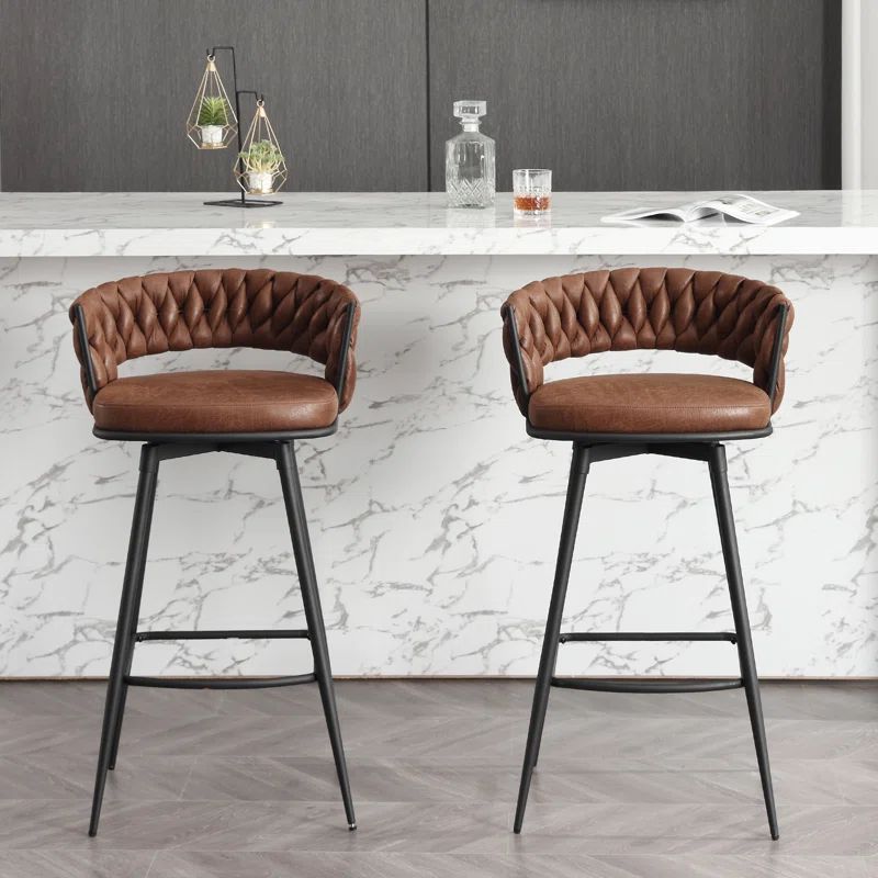 Kymberlynn 30.7" Swivel Bar Stool | Wayfair North America