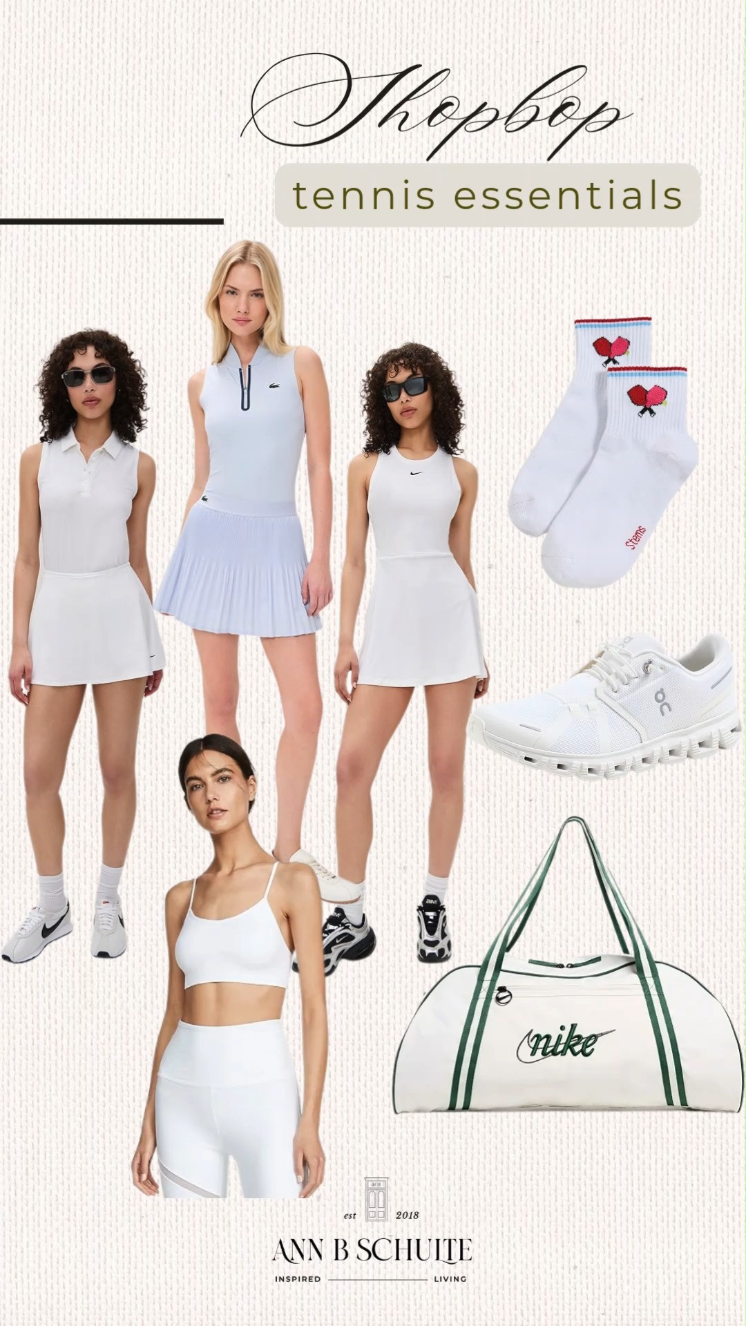 Game, set, match for these Shopbop tennis essentials that make sporty style look effortlessly polished. Crisp whites, cute pleats, and easy layers for every sunny rally 🎾☀️🤍

#ShopbopStyle #TennisEssentials #TennisOutfit #SportyChic #AthleisureStyle #TennisFashion #PreppyStyle #SummerStyle #CourtStyle #LTKStyle 

 #LTKootd #LTKActive
