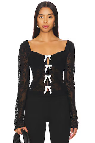 MAJORELLE Myla Top in Black from Revolve.com | Revolve Clothing (Global)