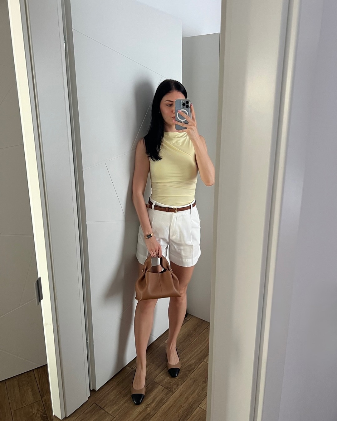 Summer outfit - butter yellow top, shorts & brown accessories. Do you love the combo? 

#LTKbag #LTKsummer #LTKstyletip