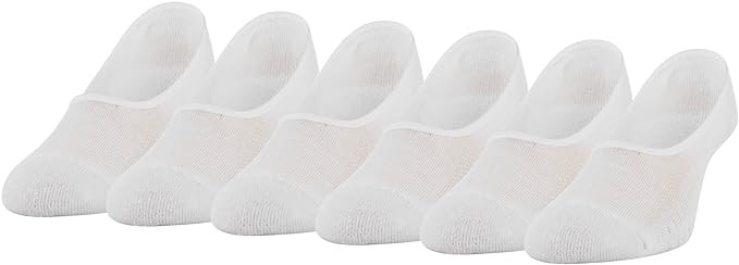Peds Womens Zoned Cushion Mid Cut No Show Socks, 6-Pairs | Amazon (US)