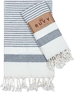 Ruvy Home Basics Turkish Hand Towels for Bathroom Set of 2 | 18"x40", Cotton | Bathroom Hand Towe... | Amazon (US)