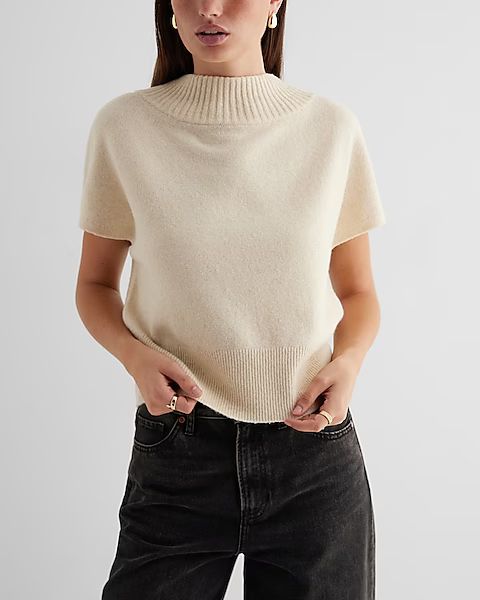 Crew Neck Short Sleeve Sweater | Express