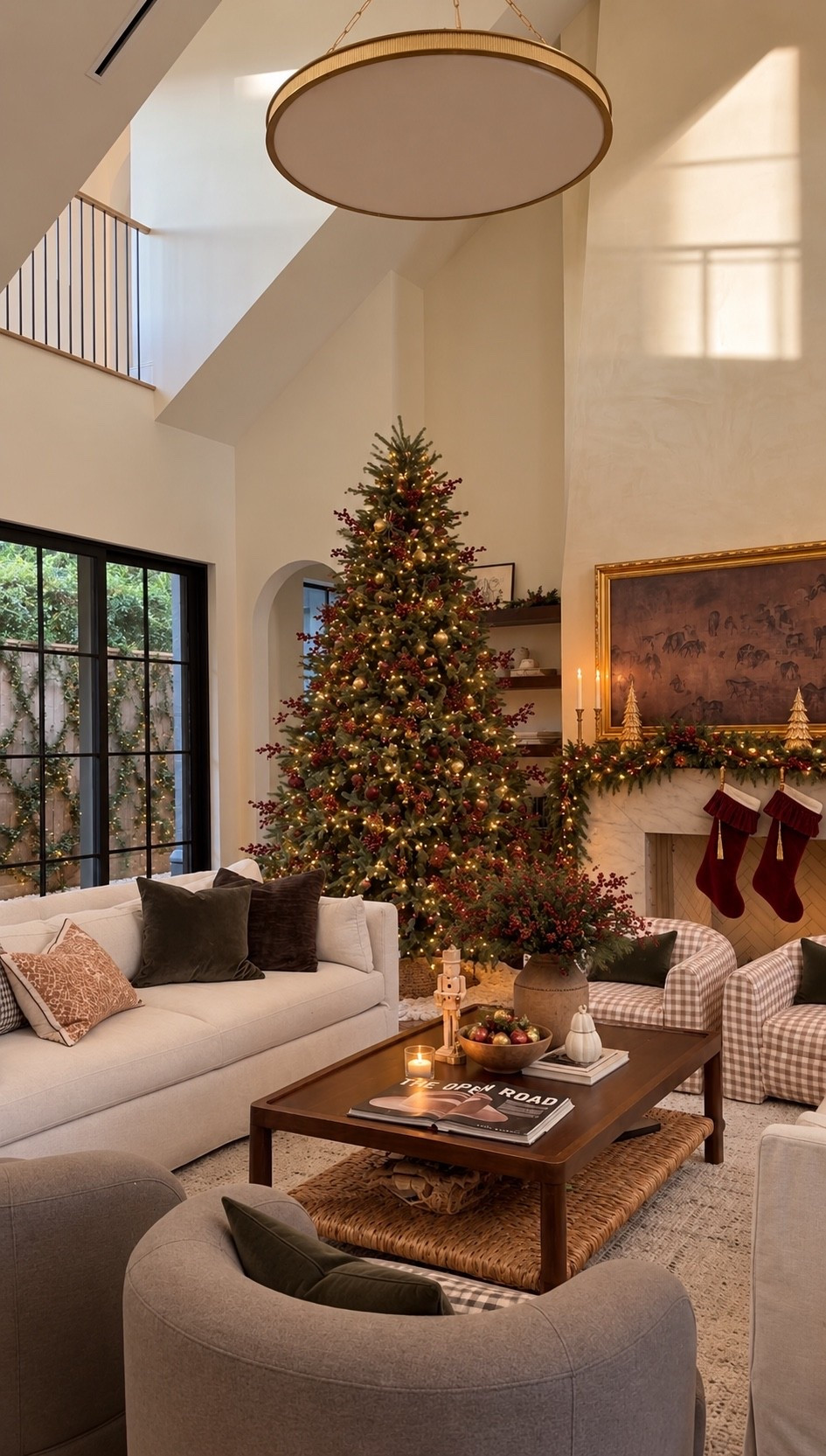 Living room Christmas decor