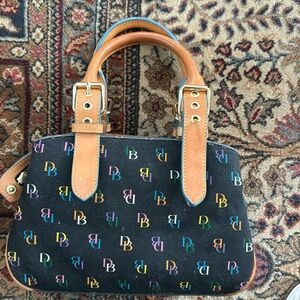 Vintage Dooney & Bourke Black Multi-Color Handbag | Poshmark