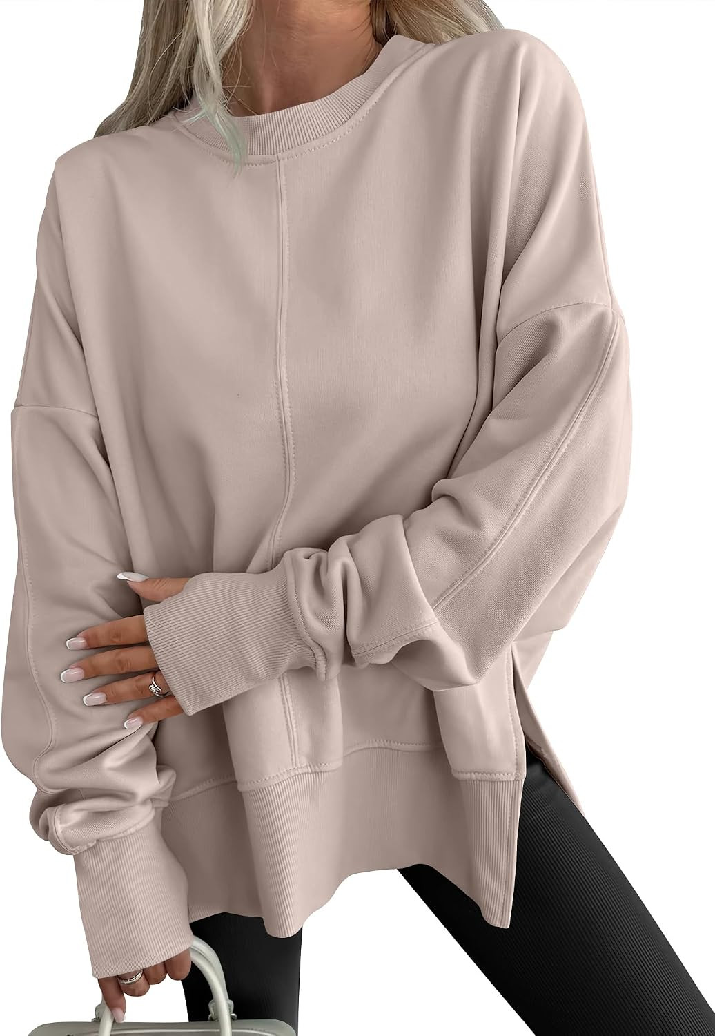 ANRABESS Women Oversized Sweatshirts Fall Outfits with Thumbhole | Amazon (US)