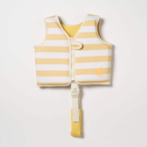 SUNNYLiFE Swim Vest - Constructed with Neoprene Plus a Secure Front Zip and Develop Water Confidence. | Toddler Swim Vest (Sammy The Seagull | Mustard Stripe, 1-2) | Amazon (US)