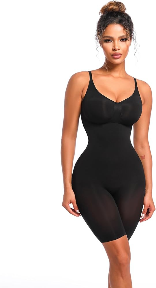 HDV THREADS WOMEN'S BODYSUIT SHAPEWEAR SCULPTING TUMMY CONTROL MID THIGH TANK TOP | Amazon (US)