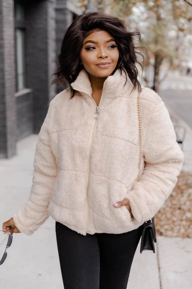 The History Of Us Puffer Tan Jacket | The Pink Lily Boutique