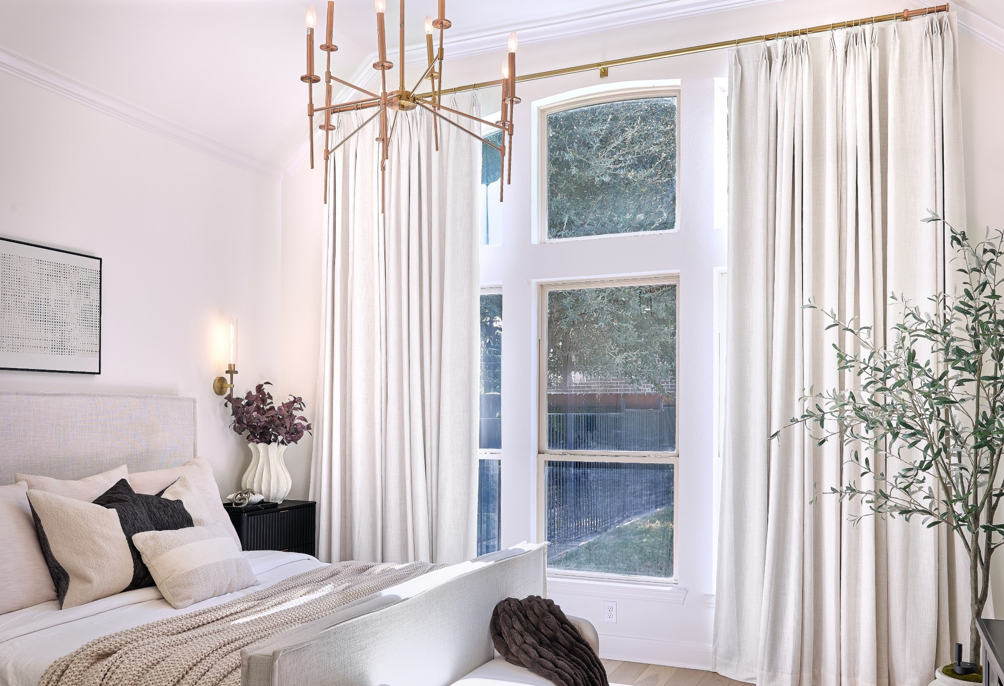 If you are planning a curtain refresh, 

✨Use my code: KARINTENTORI for 27% OFF

Im still swooning over how much our new curtains changed the whole feel in our bedroom! 

Our windows are a little tricky with the eyebrow shape and the angled ceiling but I was able to order the perfect size to cover the entire wall. And BLACKOUT was a must! Here’s what I ordered for this look:

Liz Linen
Ivory White
Triple Tailor Pleat
Blackout Thermal

#twopageshome
#twopagescurtains
Bedroom
Curtains 
Two pages

#LTKHome