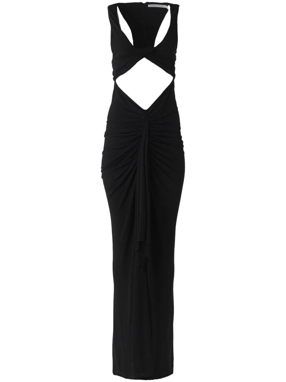 Christopher Esber Vivenda Draped cut-out Dress | Black | FARFETCH UK | Farfetch Global