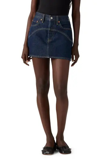 Levi's Western Yoke Icon Denim Miniskirt in Shaded View at Nordstrom Rack, Size 28 | Nordstrom Rack