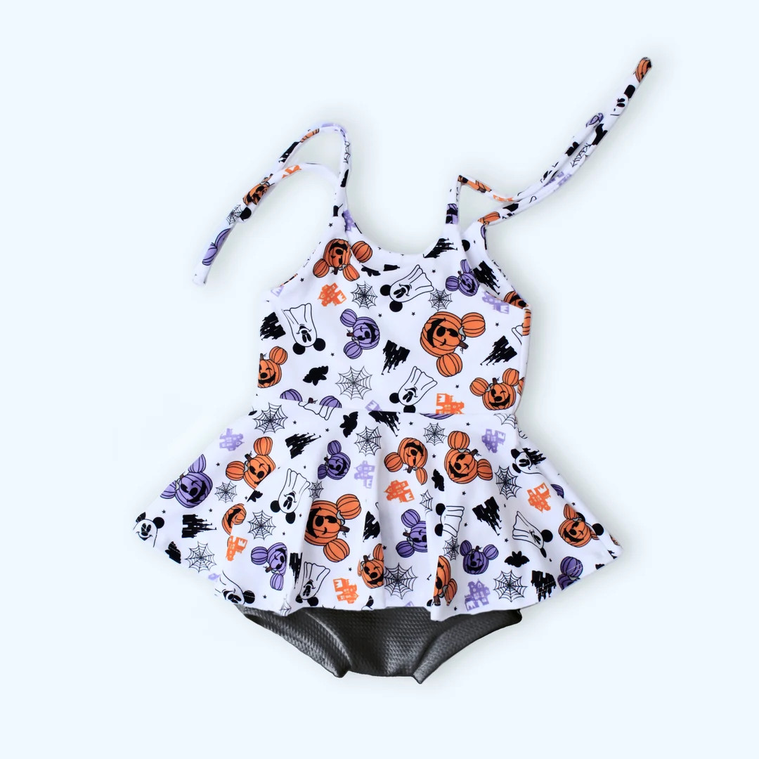 Halloween Skirted Bodysuit Baby Girl Bummies Disney - Etsy | Etsy (US)