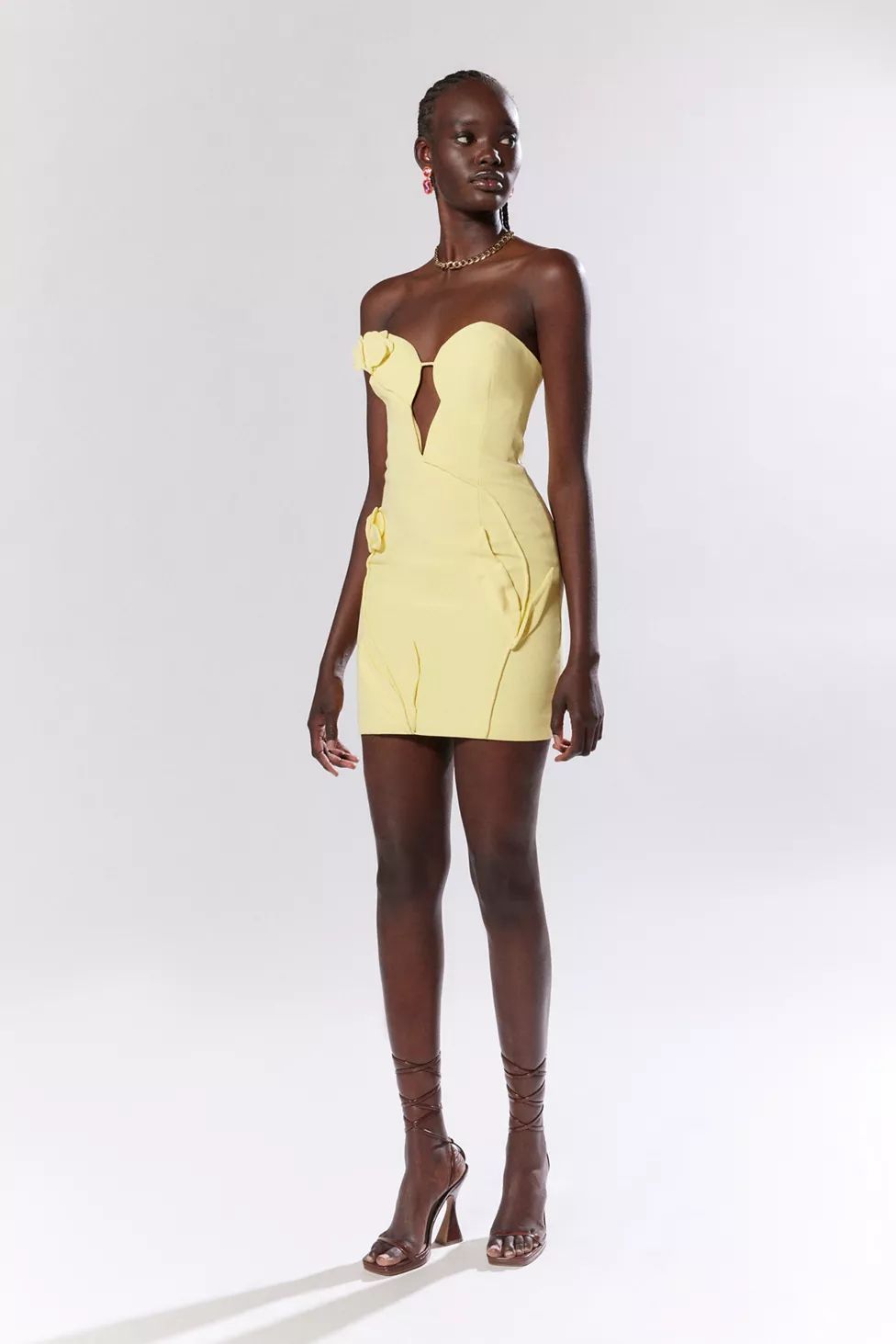 Bardot Eleni 3D Flower Mini Dress | Urban Outfitters (US and RoW)