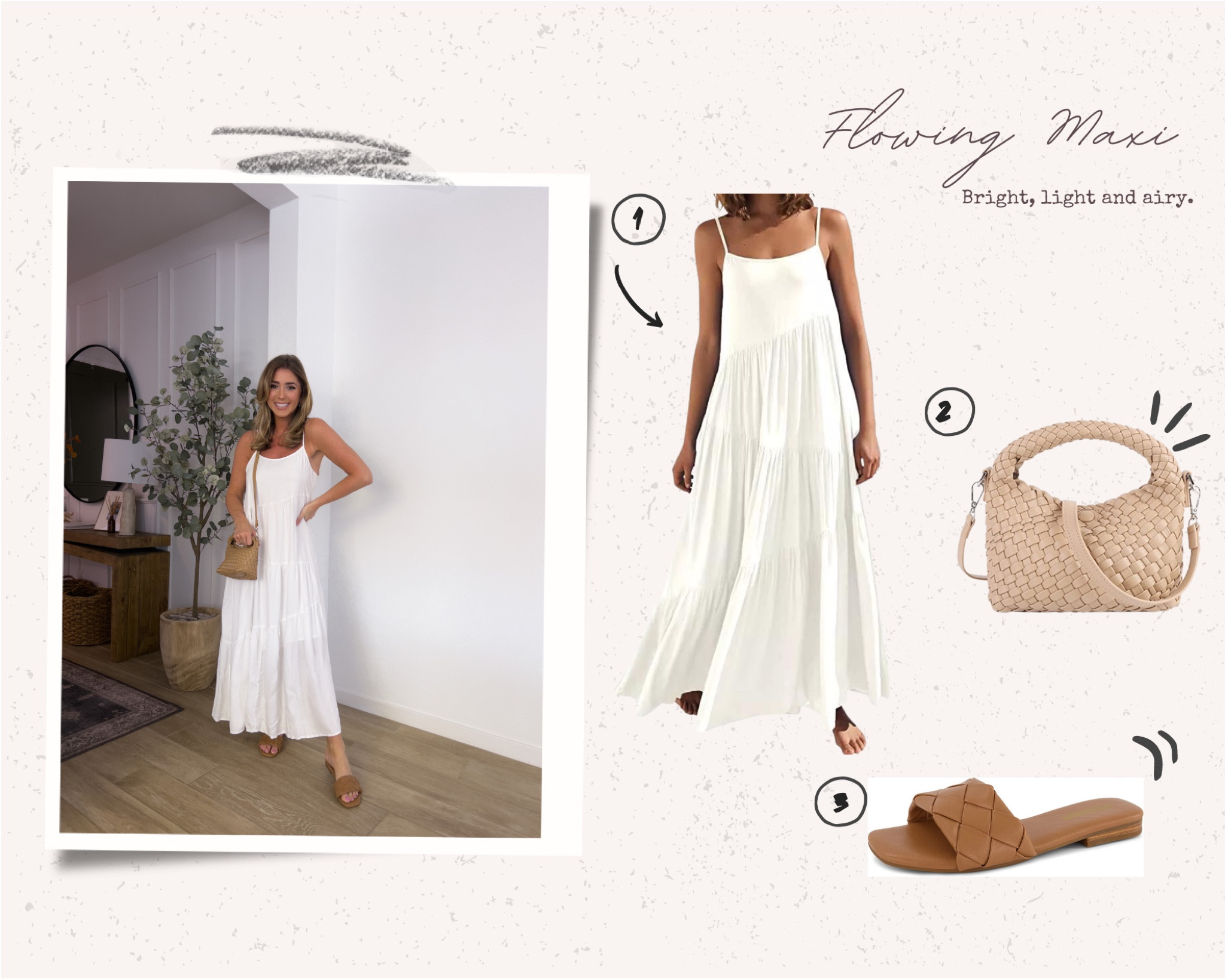 Memorial Day weekend is coming up and here’s a patriotic outfit  I’m loving from Amazon!!
White maxi dress is a staple for summer! it’s lined and runs true to size. I’m in my normal size small. My woven bag and sandals are also linked and run tts.

#LTKunder100 #LTKunder50 #LTKstyletip
