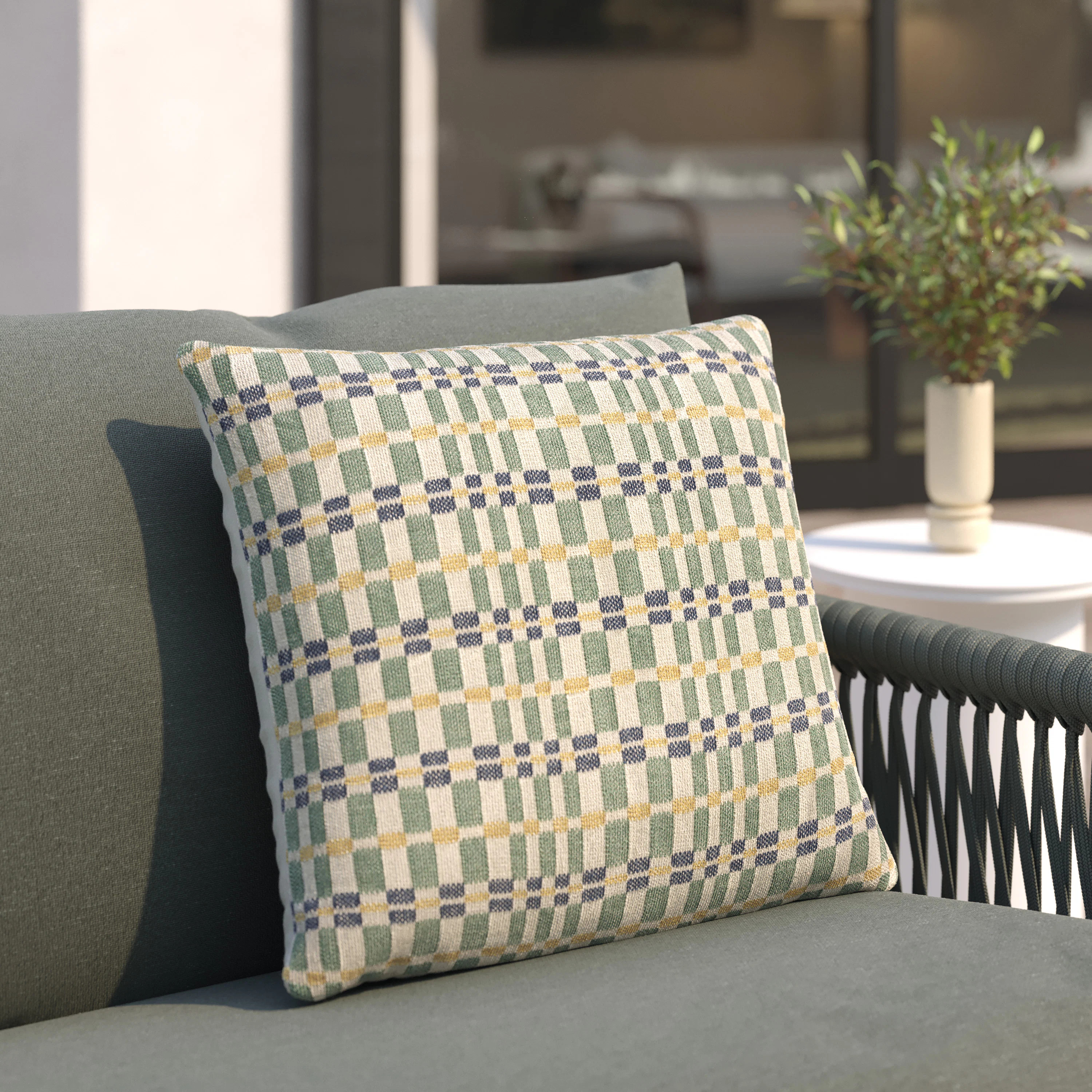 Joen Indoor/Outdoor Pillow - Alpine Green | Article
