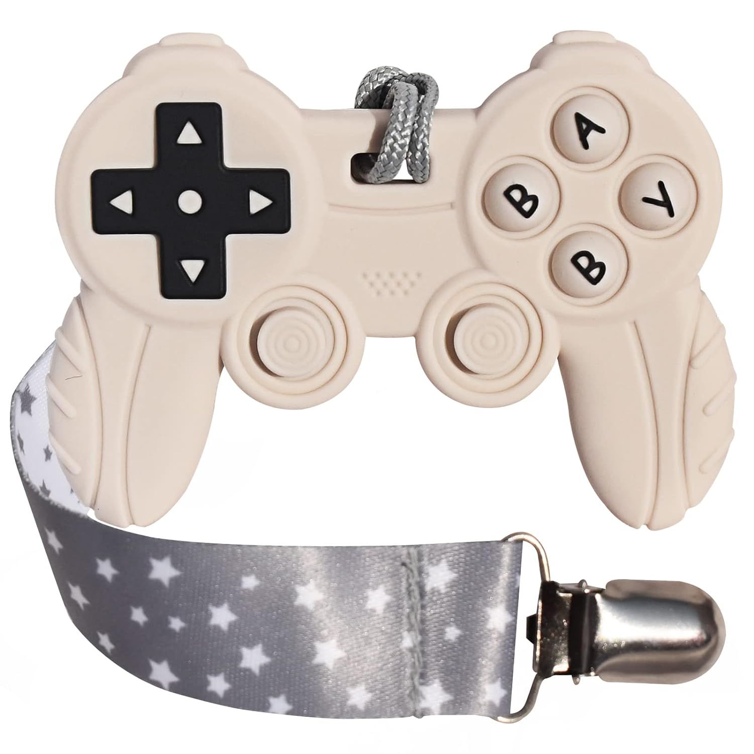 Baby Video Game Controller Teether Toy Funny Baby Teething Toys for Babies Gamer Controller（Whi... | Amazon (US)