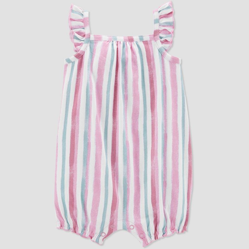 Baby Girls' Striped Romper - Just One You® made by carter's Purple | Target