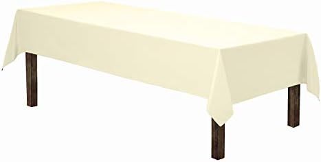 Gee Di Moda Rectangle Tablecloth - 60 x 102 Inch | Ivory Rectangular Table Cloth for 6 Foot Table... | Amazon (US)