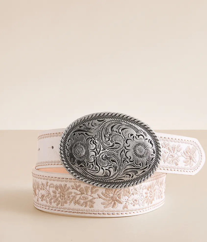 Embroidered Western Belt | Buckle