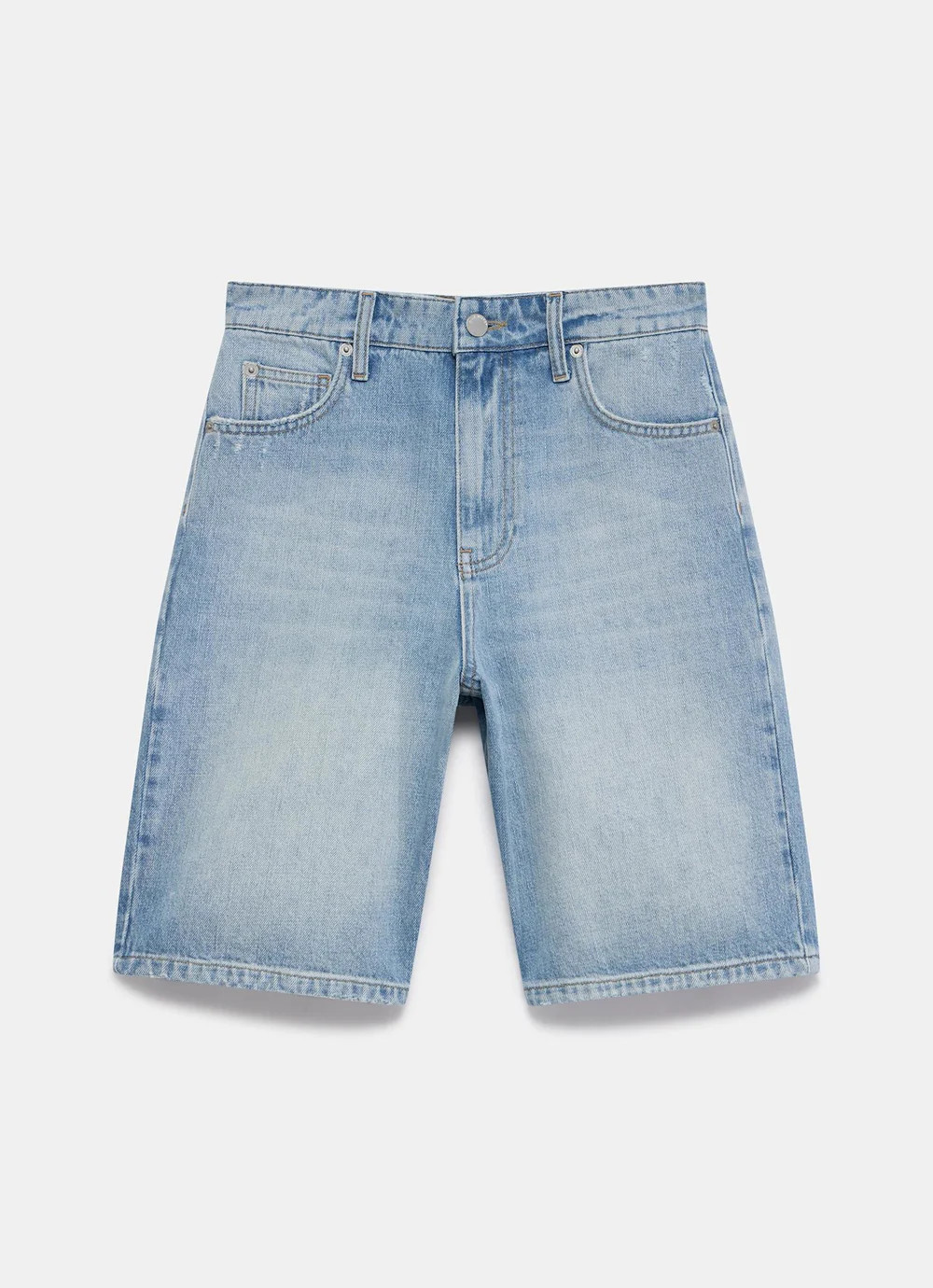 Mid Indigo Long Denim Shorts | Mint Velvet