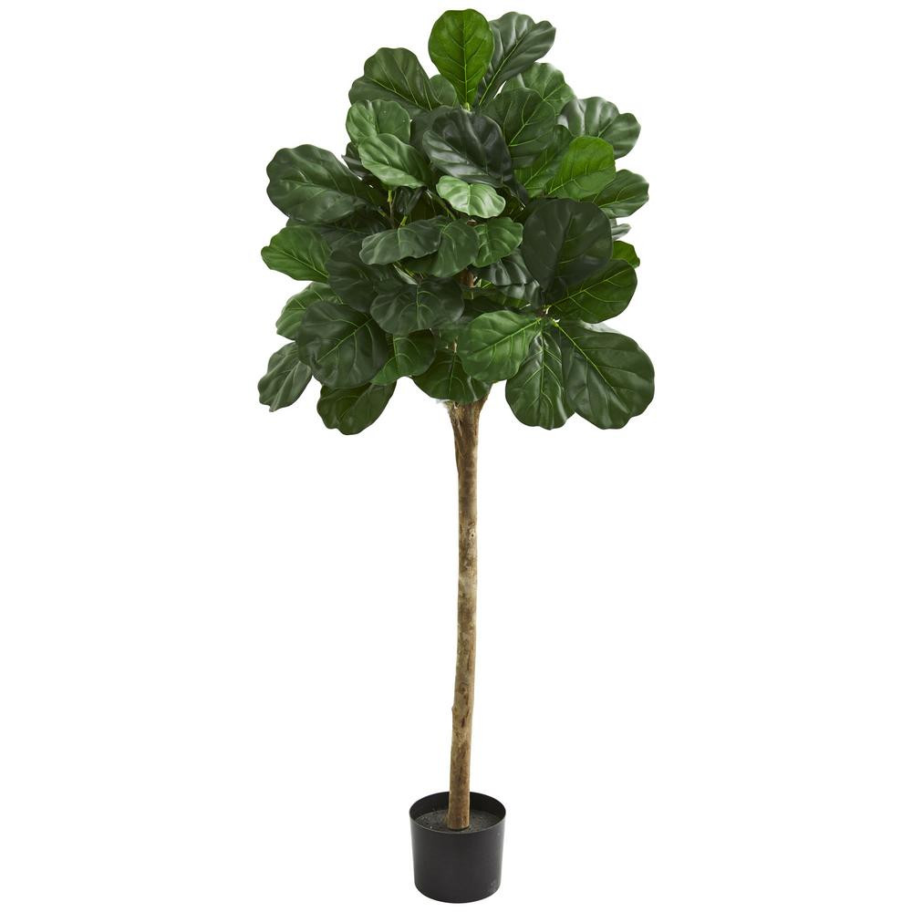 Nearly Natural Indoor 5 ft. Fiddle Leaf Fig Artificial Tree-9110 - The Home Depot | The Home Depot