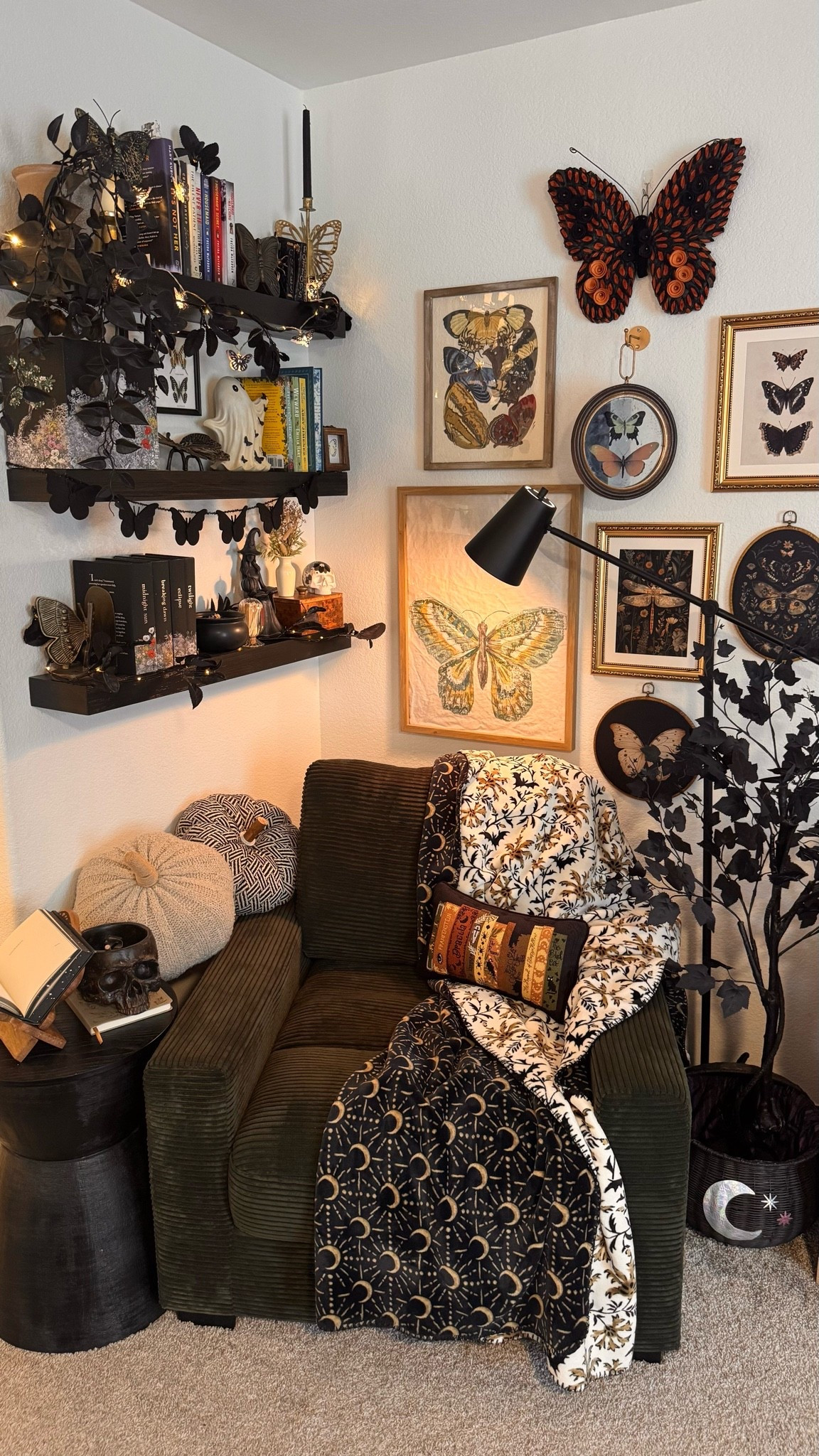 Witchy reading corner 🌙🖤🍂

#LTKHome