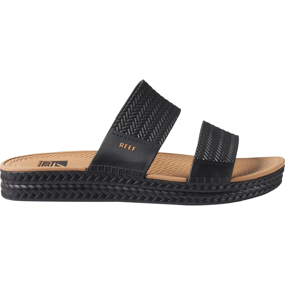 Reef Water Vista Slide Sandal - Women's Black/Tan, 6.0 | Backcountry