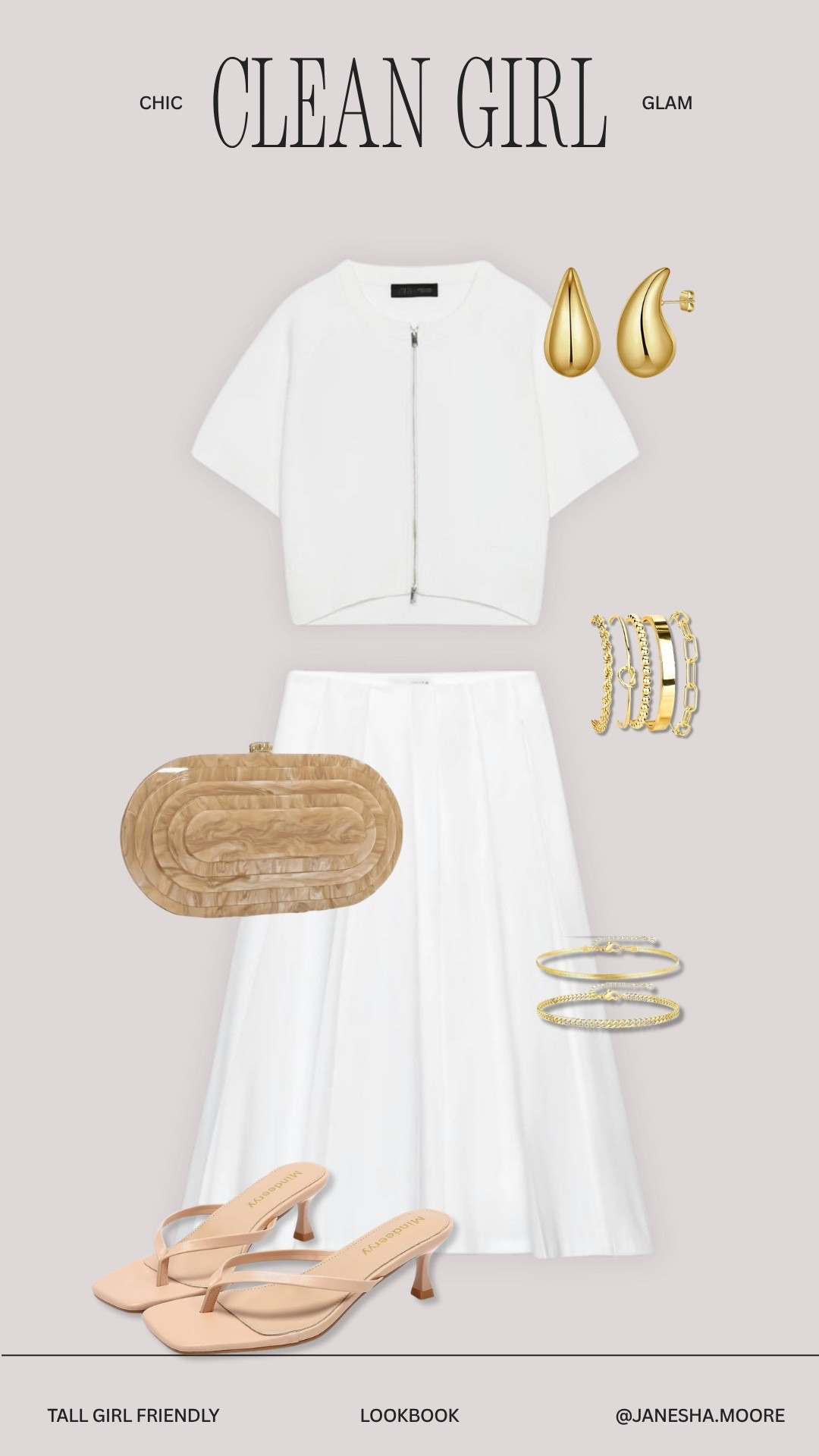 Chic Clean Girl Glam | 5’9 200 lbs wearing medium tops and large skirt

#LTKootd #LTKTall