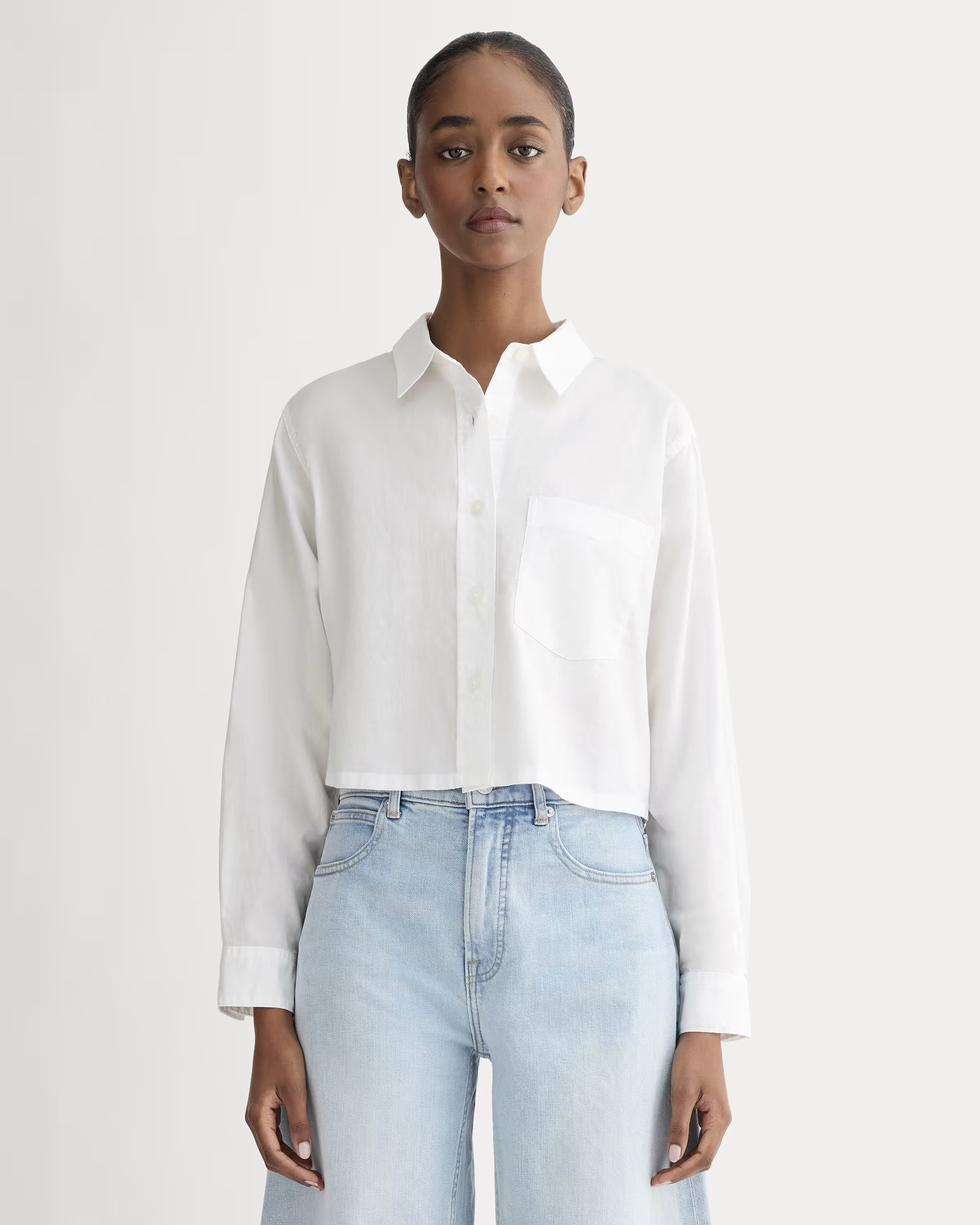 The Way-Short Shirt in Silky Cotton | Everlane