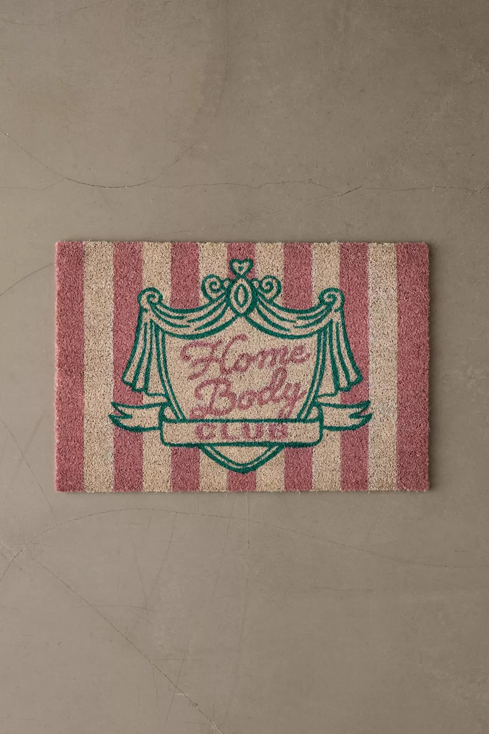 Homebody Club Striped Coir Doormat | Urban Outfitters (US and RoW)