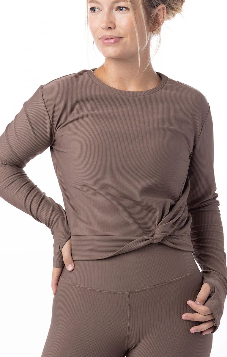 Great Things Cropped Top - Mocha | Bunker Branding Co/The Linc/ Linc Active