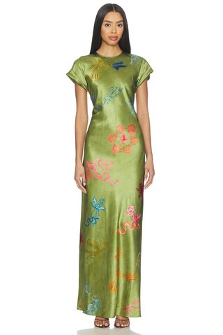 Alejandra Alonso Rojas Nausheen Dress in Green Print from Revolve.com | Revolve Clothing (Global)