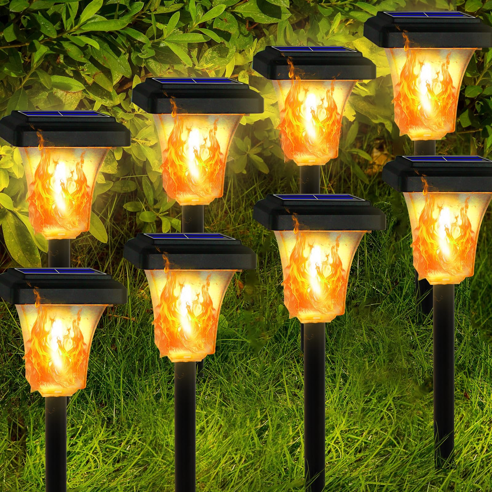 Swingers Solar Lights Outdoor,LED Solar Torch Lights with Flickering Flame,Waterproof Outdoor Gar... | Amazon (US)