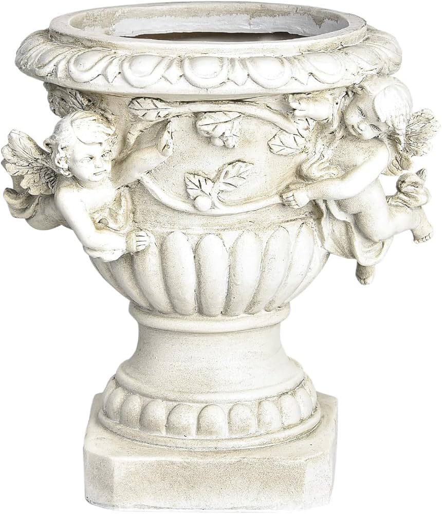 Sungmor Garden Cherub Urn Planter, Lovely Resin Angel Statue Flower Pots, Vintage European Style ... | Amazon (US)