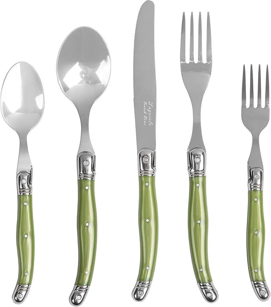 French Home Laguiole 20 Piece Flatware Set – Stainless Steel Flatware Set for 4 – Luxurious P... | Amazon (US)