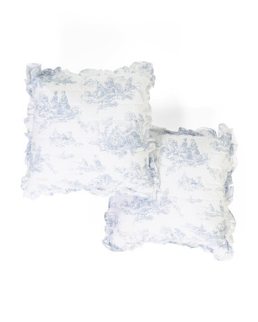24x24 2pk Toile Euro Pillows | TJ Maxx