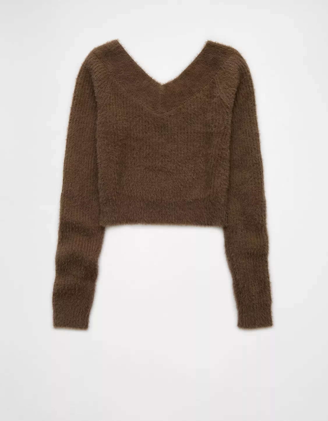 AE Cropped Open V-Neck Sweater | American Eagle Outfitters (US & CA)