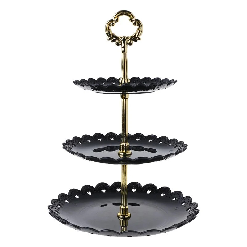 3 Tier Wedding Birthday Party Cake Plate Afternoon Tea Dessert Stand Tray Fruit - Walmart.com | Walmart (US)