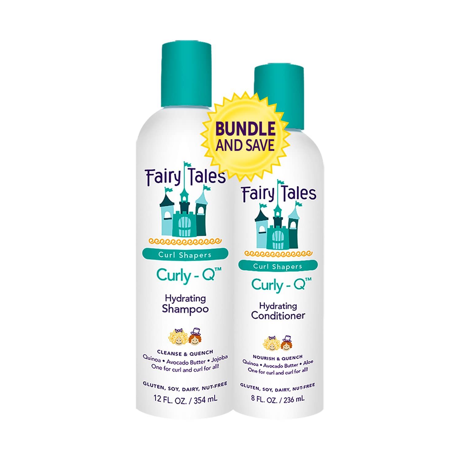 Fairy Tales Curly Q Daily Kids Shampoo and Conditioner for Curly Hair - Hydrating Kids Shampoo an... | Amazon (US)