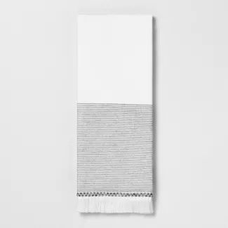 Microstripe Hand Towel Gray - Hearth & Hand™ with Magnolia | Target