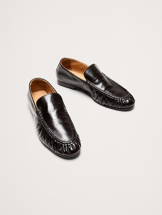 Leather Moc-Toe Loafer | Banana Republic (US)