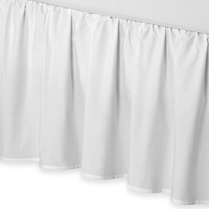 smoothweave™ 18-Inch Ruffled King Bed Skirt in White | Bed Bath & Beyond