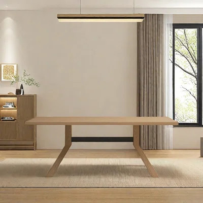 Solid wood ash simple dining table | Wayfair North America